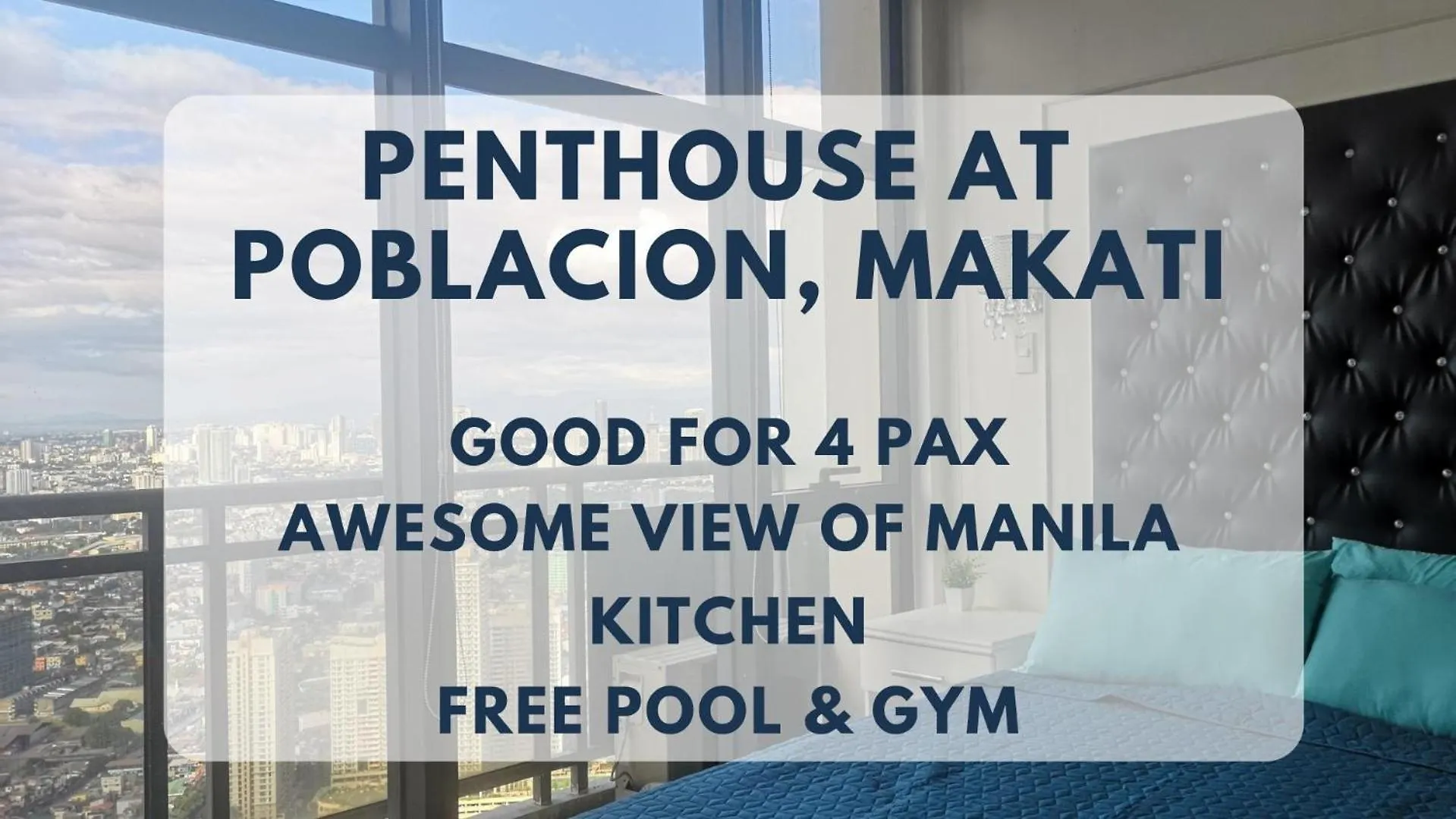 Penthouse At Poblacion - 200Mbs Net - 50In Tv - Awesome View Manila
